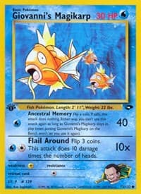Giovanni's Magikarp - Gym Challenge - Pokemon card