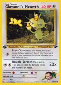 Giovanni's Meowth (43) - Gym Challenge - Pokemon card