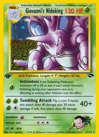 Giovanni's Nidoking - Gym Challenge - Pokemon card