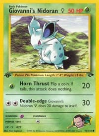 Giovanni's Nidoran F - Gym Challenge - Pokemon card