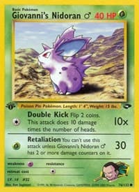 Giovanni's Nidoran M - Gym Challenge - Pokemon card