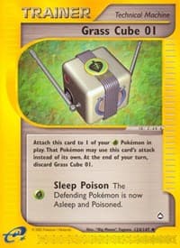 Grass Cube 01 - Aquapolis - Pokemon card