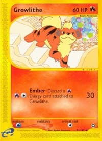Growlithe (51) - Aquapolis - Pokemon card