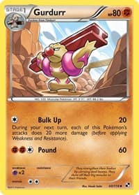 Gurdurr - Black and White - Pokemon card