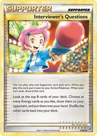 Interviewer's Questions - Call of Legends - Pokemon card