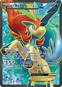 Keldeo EX (142 Full Art) - Boundaries Crossed - Pokemon card