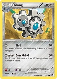 Klang - Black and White - Pokemon card