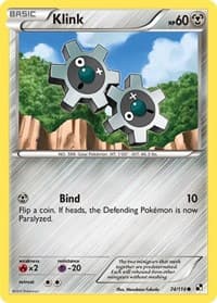 Klink - Black and White - Pokemon card