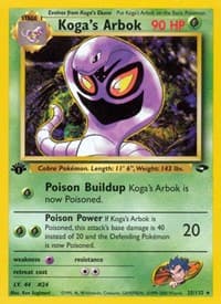 Koga's Arbok - Gym Challenge - Pokemon card