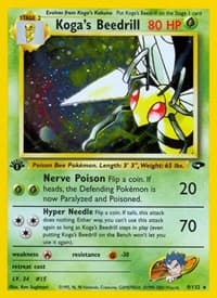 Koga's Beedrill - Gym Challenge - Pokemon card