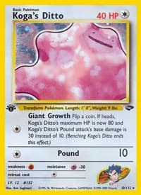 Koga's Ditto - Gym Challenge - Pokemon card