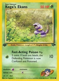 Koga's Ekans - Gym Challenge - Pokemon card