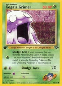 Koga's Grimer - Gym Challenge - Pokemon card
