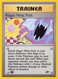 Koga's Ninja Trick - Gym Challenge - Pokemon card