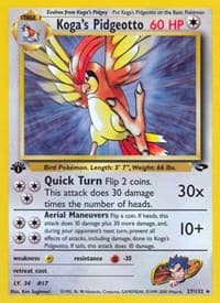 Koga's Pidgeotto - Gym Challenge - Pokemon card