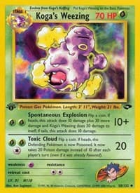 Koga's Weezing - Gym Challenge - Pokemon card