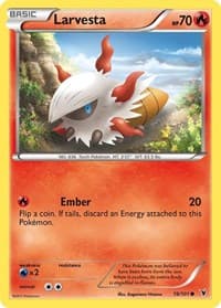 Larvesta (19) - Noble Victories - Pokemon card
