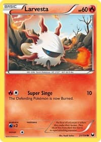 Larvesta (21) - Dark Explorers - Pokemon card