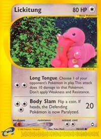 Lickitung - Aquapolis - Pokemon card