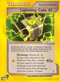 Lightning Cube 01 - Aquapolis - Pokemon card