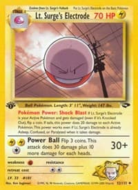 Lt. Surge's Electrode - Gym Challenge - Pokemon card