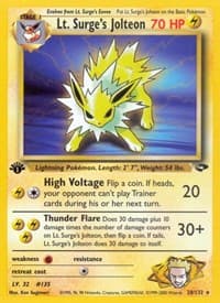 Lt. Surge's Jolteon - Gym Challenge - Pokemon card