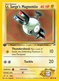 Lt. Surge's Magnemite (80) - Gym Heroes - Pokemon card