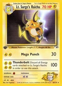 Lt. Surge's Raichu - Gym Heroes - Pokemon card
