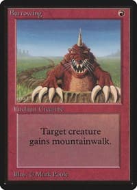 Burrowing - Beta Edition - Magic: The Gathering card