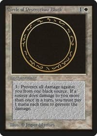 Circle of Protection: Black - Beta Edition - Magic: The Gathering card