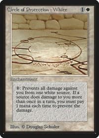 Circle of Protection: White - Beta Edition - Magic: The Gathering card