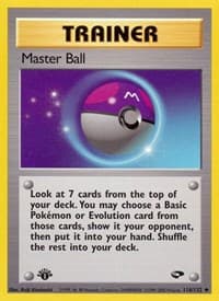 Master Ball - Gym Challenge - Pokemon card