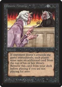 Demonic Attorney - Beta Edition - Magic: The Gathering card