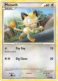 Meowth - HeartGold SoulSilver - Pokemon card