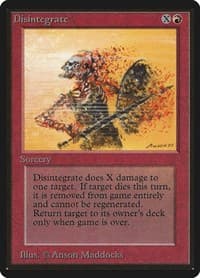 Disintegrate - Beta Edition - Magic: The Gathering card