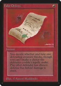False Orders - Beta Edition - Magic: The Gathering card