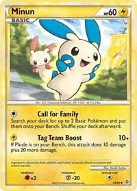 Minun - Unleashed - Pokemon card