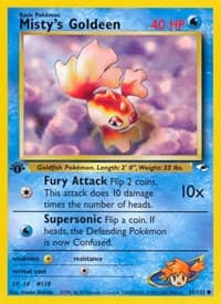 Misty's Goldeen (85) - Gym Heroes - Pokemon card