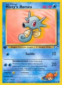 Misty's Horsea - Gym Heroes - Pokemon card