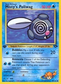 Misty's Poliwag - Gym Challenge - Pokemon card