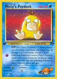 Misty's Psyduck - Gym Challenge - Pokemon card