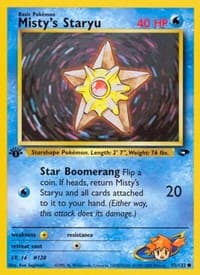 Misty's Staryu - Gym Challenge - Pokemon card