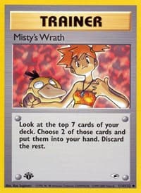 Misty's Wrath - Gym Heroes - Pokemon card