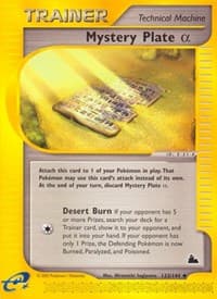 Mystery Plate Alpha - Skyridge - Pokemon card