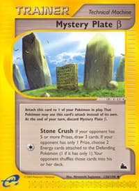 Mystery Plate Beta - Skyridge - Pokemon card