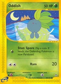 Oddish - Aquapolis - Pokemon card