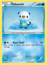 Oshawott (28) - Black and White - Pokemon card