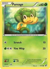 Pansage - Black and White - Pokemon card
