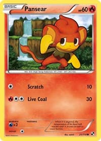 Pansear - Black and White - Pokemon card