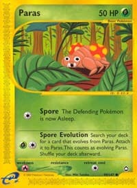 Paras - Aquapolis - Pokemon card